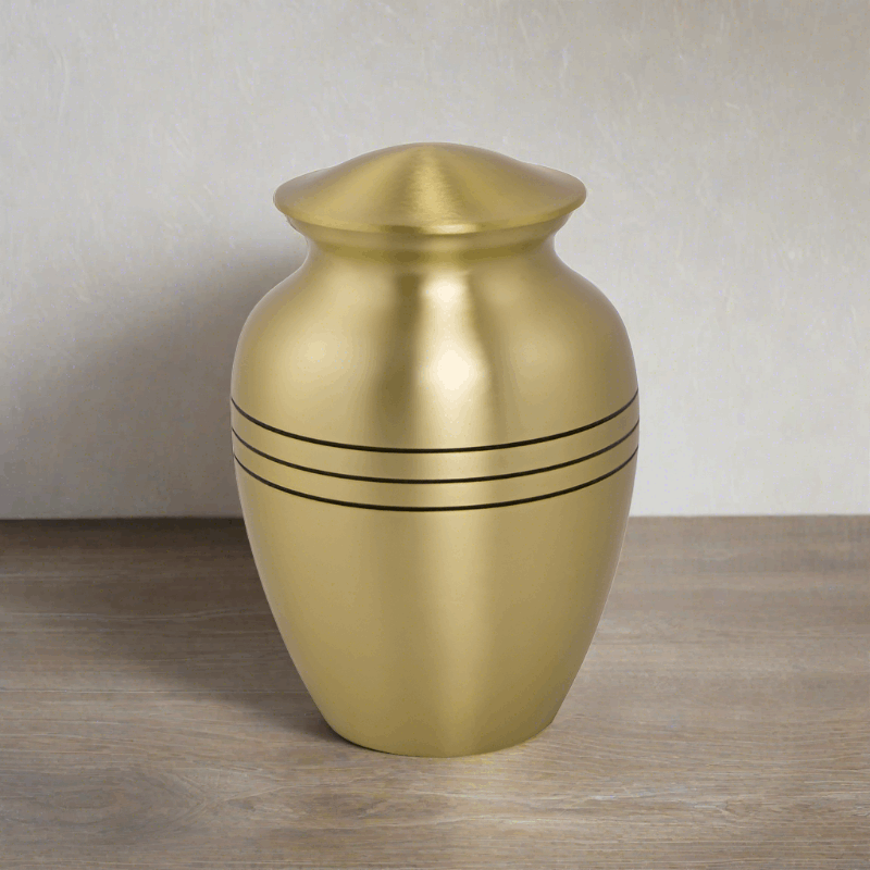 Classic Bronze Cremation Urn in Small