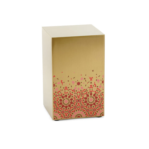 Cascade Bronze Cremation Urn with Red Mosaic