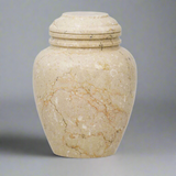 Elliptical Alluvium Marble Cremation Urn In Large