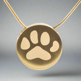 Paw Print Cremation Necklace In Bronze