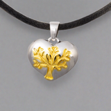 Tree of Life Heart Cremation Pendant in Sterling Silver