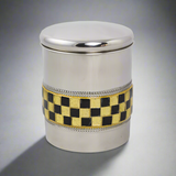 Metal Pet Cremation Urn With Golden Luxury