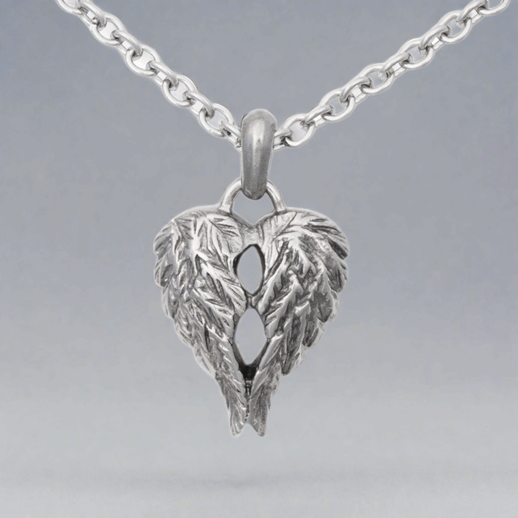 Companion Cremation Urn Necklace - Angel Wings