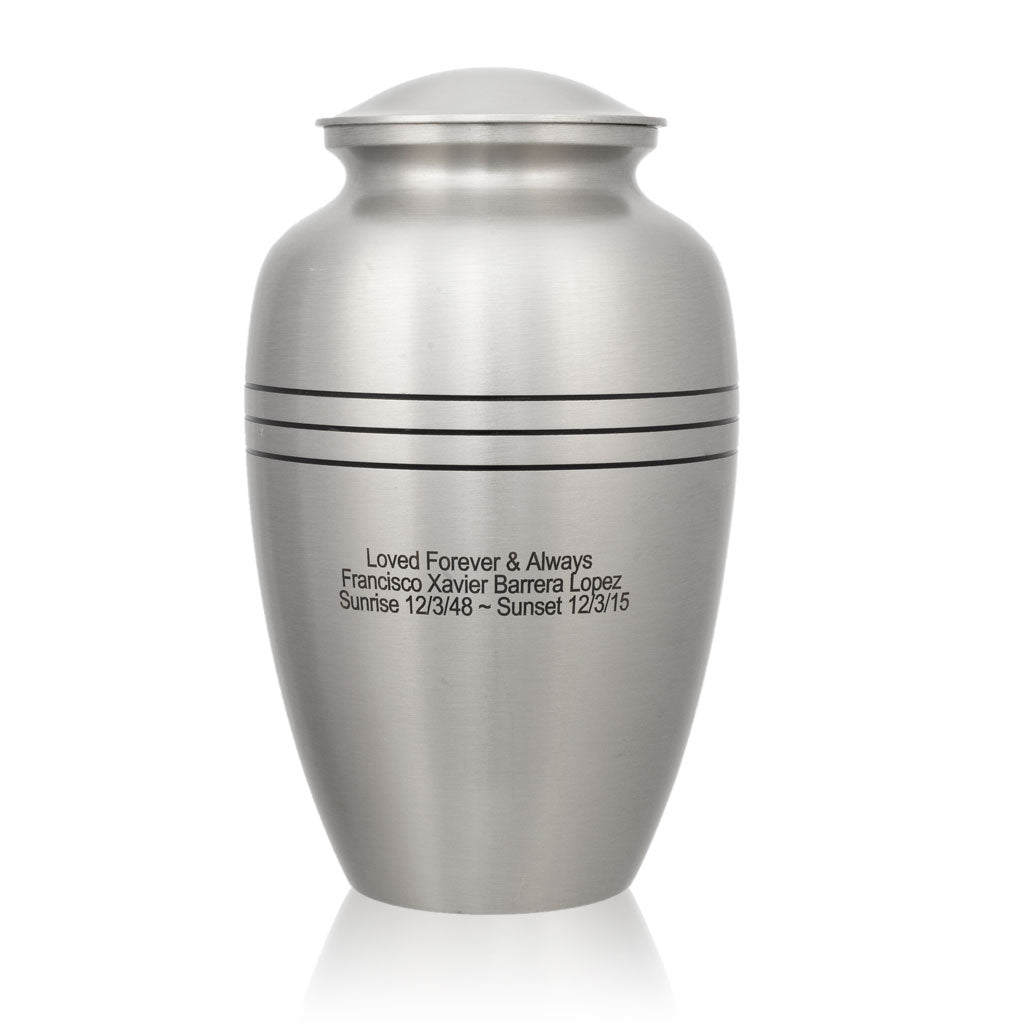 Classic Pewter Cremation Urn - Large