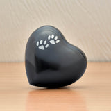 Arielle Slate Pet Paw Heart Keepsake Cremation Urn for Pets