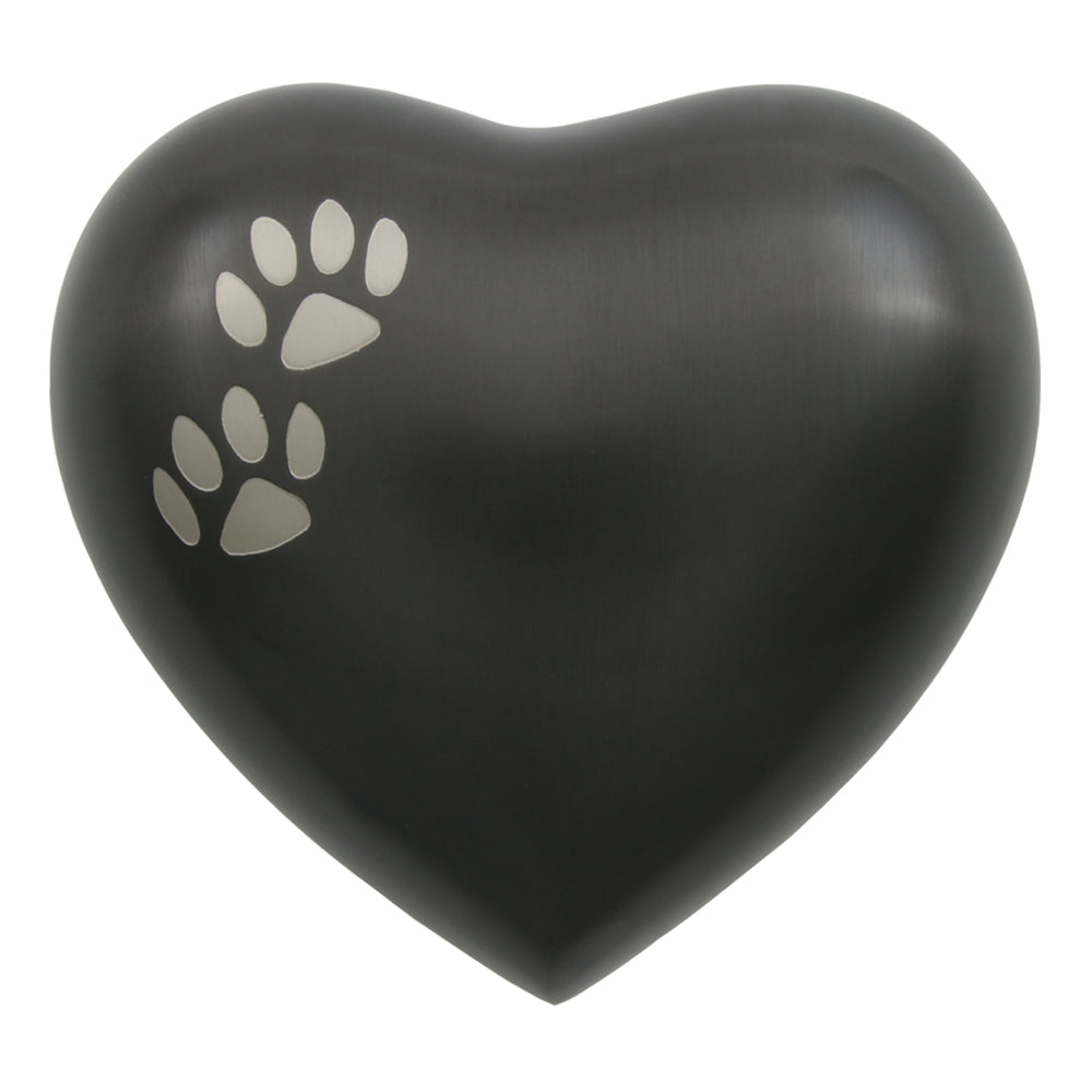 Arielle Slate Pet Paw Heart Keepsake Cremation Urn for Pets