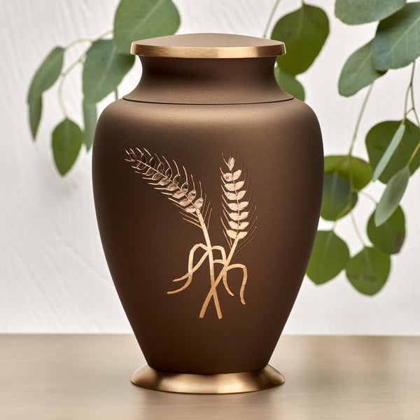 Aria Wheat Cremation Urn In Large