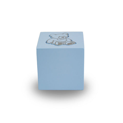 Baby Blue Teddy Bear Infant Cremation Urn