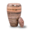 Tall Bamboo Cremation Urn- Black Lined Pink