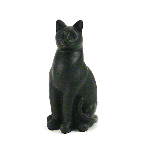 Grand Cat Cremation Urn In Black OneWorld Memorials