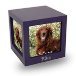 Violet Photo Cube Cremation Urn - Medium