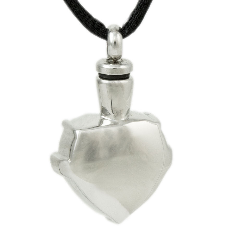 Halcyon Clarity Heart Cremation Urn Necklace