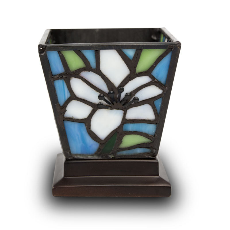 white lily urns Oneworld Memorials Stained Glass Keepsake Urns - Extra Small 1 Pounds