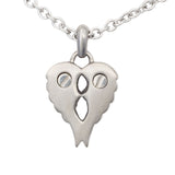 Companion Cremation Urn Necklace for Ashes - Angel Wings