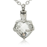 Halcyon Clarity Heart Cremation Necklace for Ashes