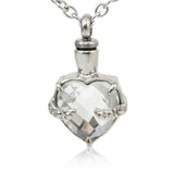 Halcyon Clarity Heart Cremation Necklace for Ashes
