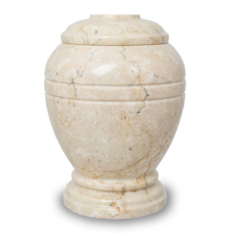 Ringed Alluvium Marble Cremation Urn - Extra Small