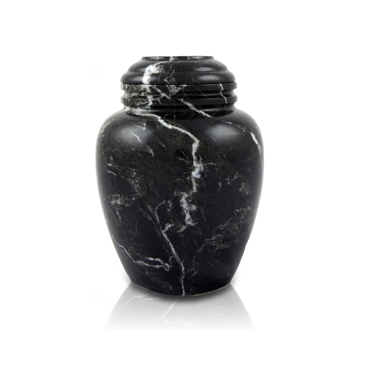 Extra Small Noire Black Marble Cremation Urn