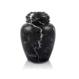Extra Small Noire Black Marble Cremation Urn