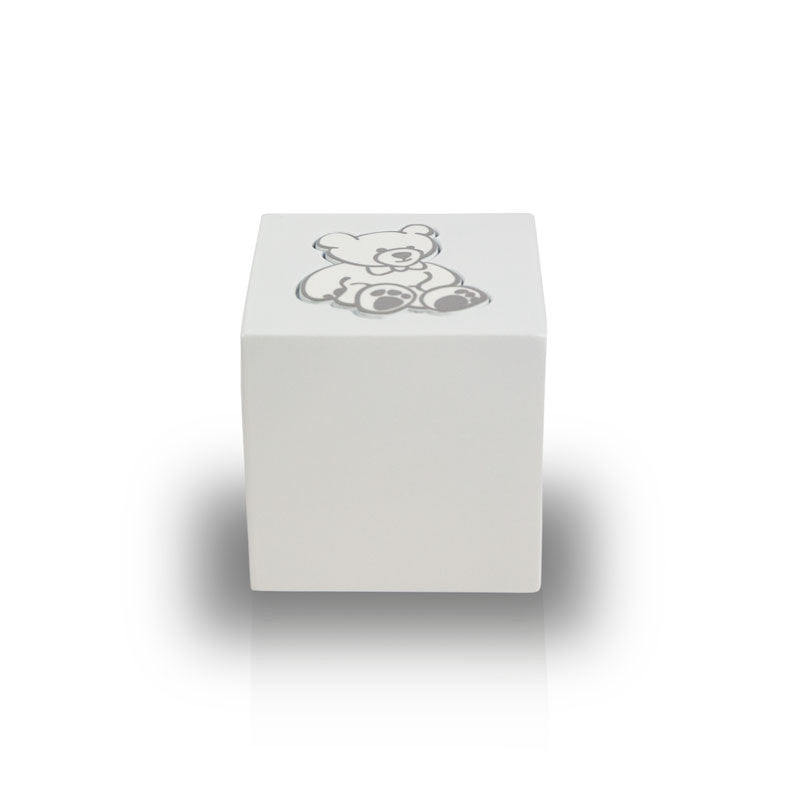 Baby White Teddy Bear Infant Cremation Urn