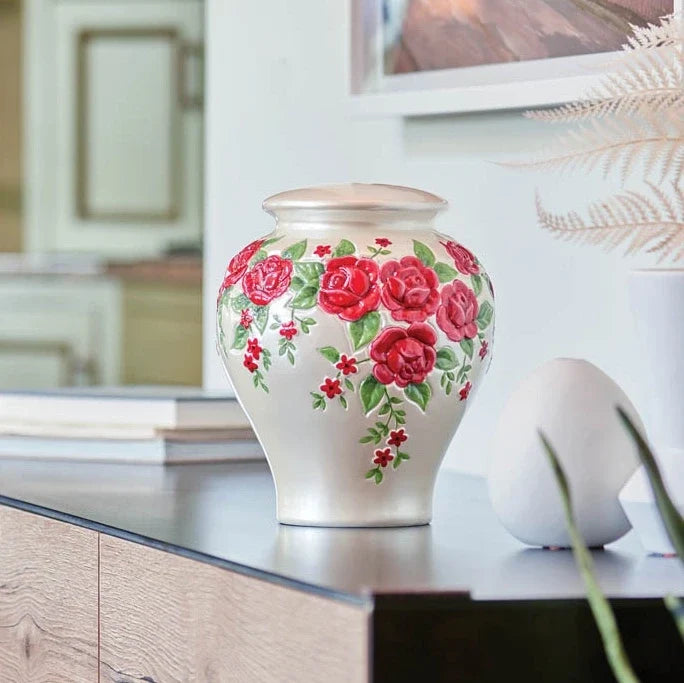 Keepsakes & Urns with Roses and Flowers
