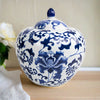 Flourishing Blue Dynasty Ceramic Cremation Urn