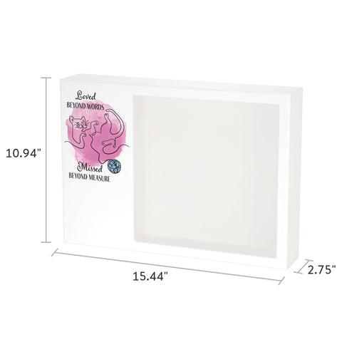 Forever Cat Shadowbox Pet Urn