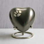 Classic Slate Paw Heart Keepsake Urn