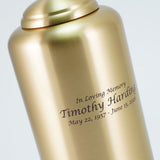 Lexington Bronze Cremation Urn detail image with engraving.