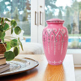Garland Drop Cremation Urn in Pink