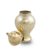 Shiny Brass Pet Urn in Small