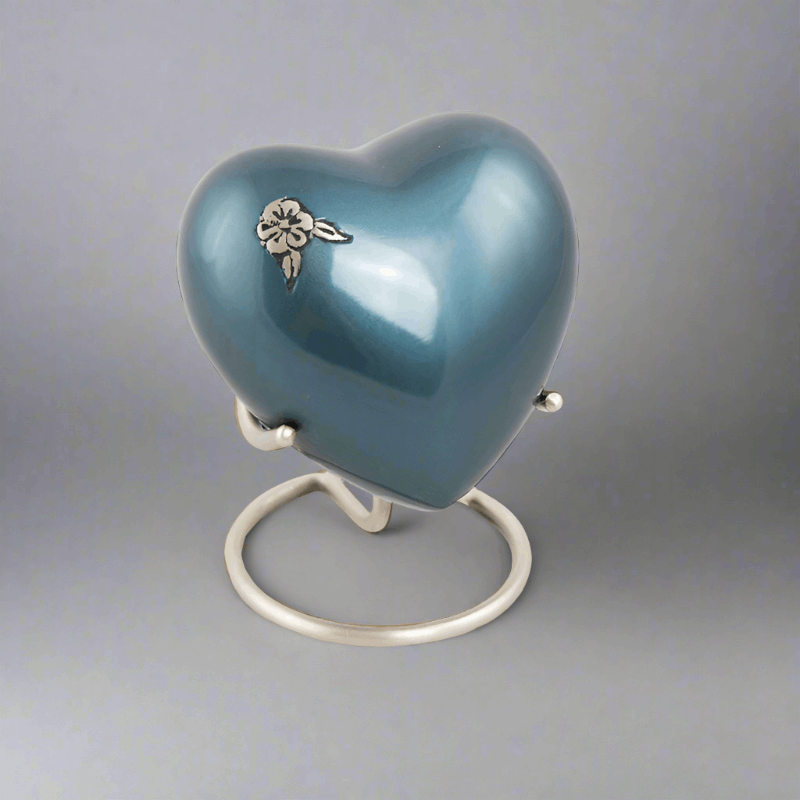 Artisan Indigo Heart Keepsake Urn