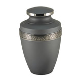Floral Grecian Cremation Urn in Pewter