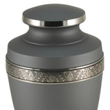 Floral Grecian Cremation Urn in Pewter