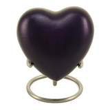 Purple Monterey Heart Keepsake Urn