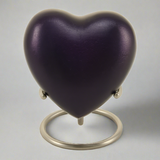 Purple Monterey Heart Keepsake Urn