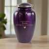 Luxurious Violet Cremation Urn In Large