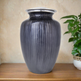 Dark Blue Enamel Finished Metal Alloy Cremation Urn In Extra Large