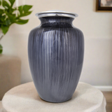 Dark Blue Enamel Finished Metal Alloy Cremation Urn In Extra Large