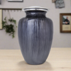 Dark Blue Enamel Finished Metal Alloy Cremation Urn In Extra Large