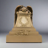 Golden Bronze Weeping Angel Urn in Large