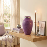 Two-Tone Lilac Classic Cremation Urn In Large