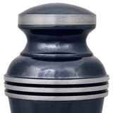 Metallic Blue Banded Keepsake Urn