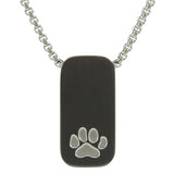 Paw Print Pendant in Slate