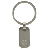 Pet Memorial Heart Keychain in Pewter