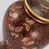 Etienne Brown Butterfly Cloisonne Cremation Urn