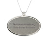 Silver Oval Pendant with Engraving