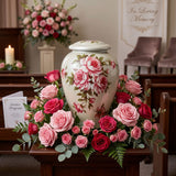 Rose Bouquet Ceramic Cremation Urn In Large