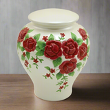 Rose Roses Ceramic Cremation Urn In Large