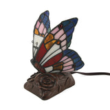 Stained glass and resin butterfly cremation keepsake main image.